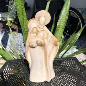 Holy Family Sculptures Nativity Christmas Ceramic Figurines